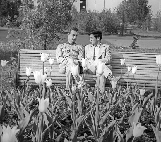 Crew members of Soyuz-18 spacecraft