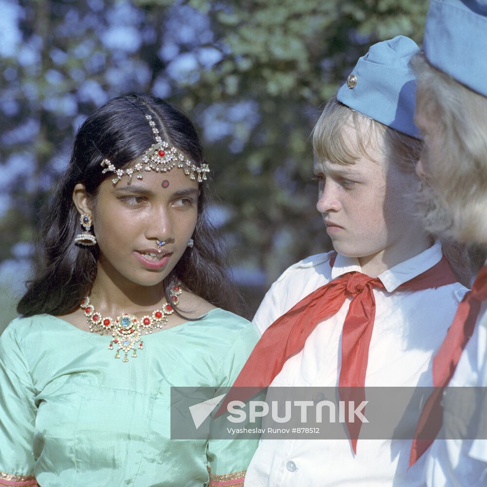 An Indian school student at the Artek camp