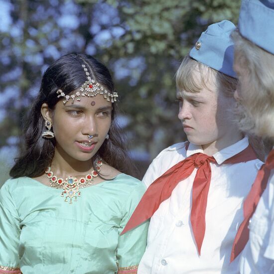 An Indian school student at the Artek camp