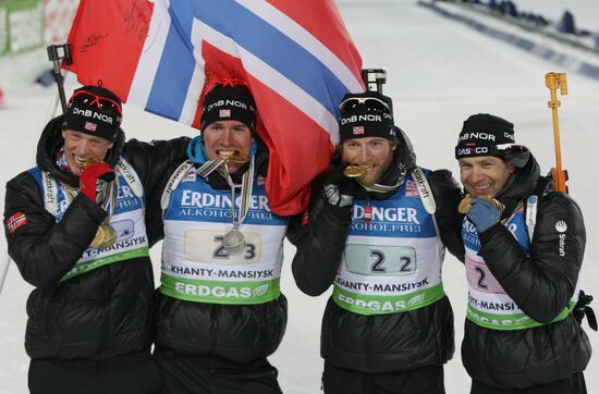 Men's Relay. Biathlon World Championships