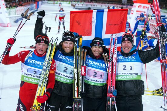 Biathlon. World Championships. Men's Relay