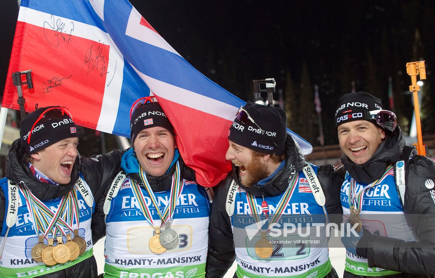 Biathlon. World Championships. Men's Relay