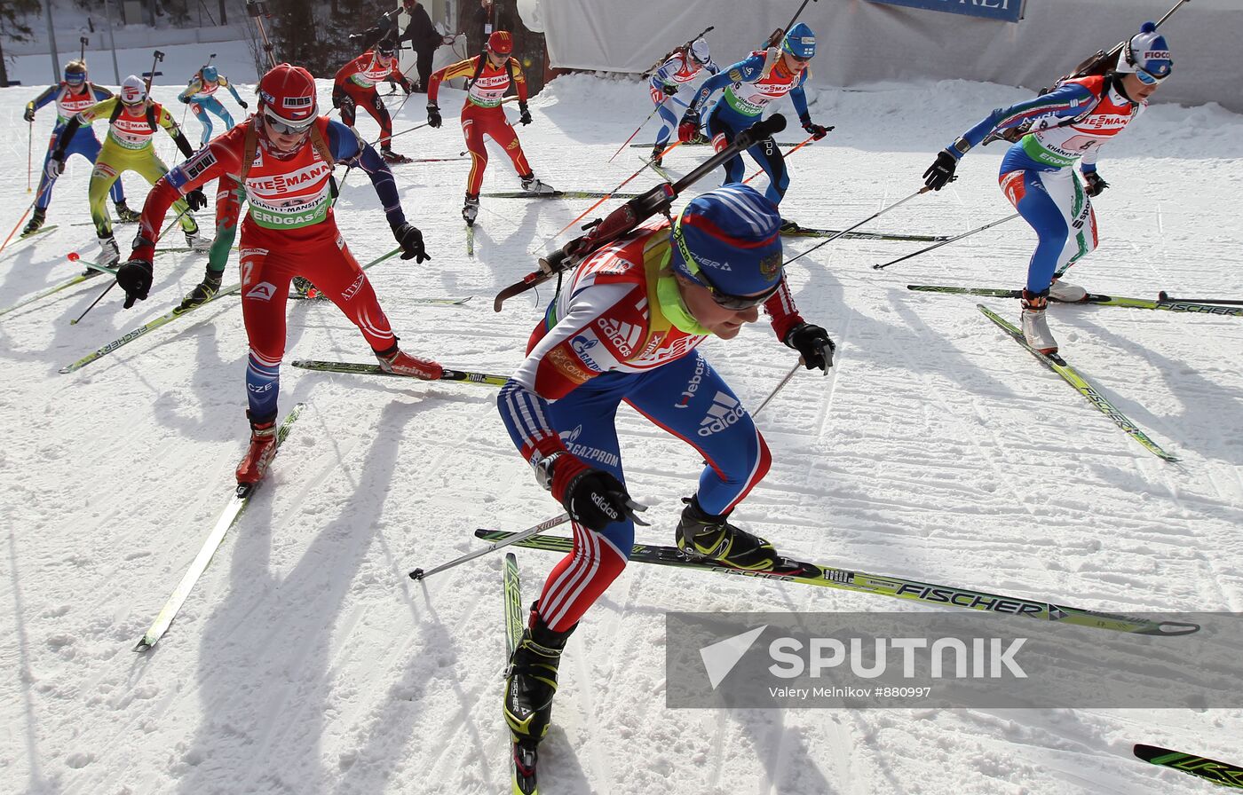 Biathlon. World Championship. Women's relay
