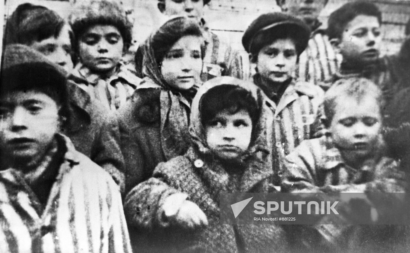 Children liberated from Auschwitz camp