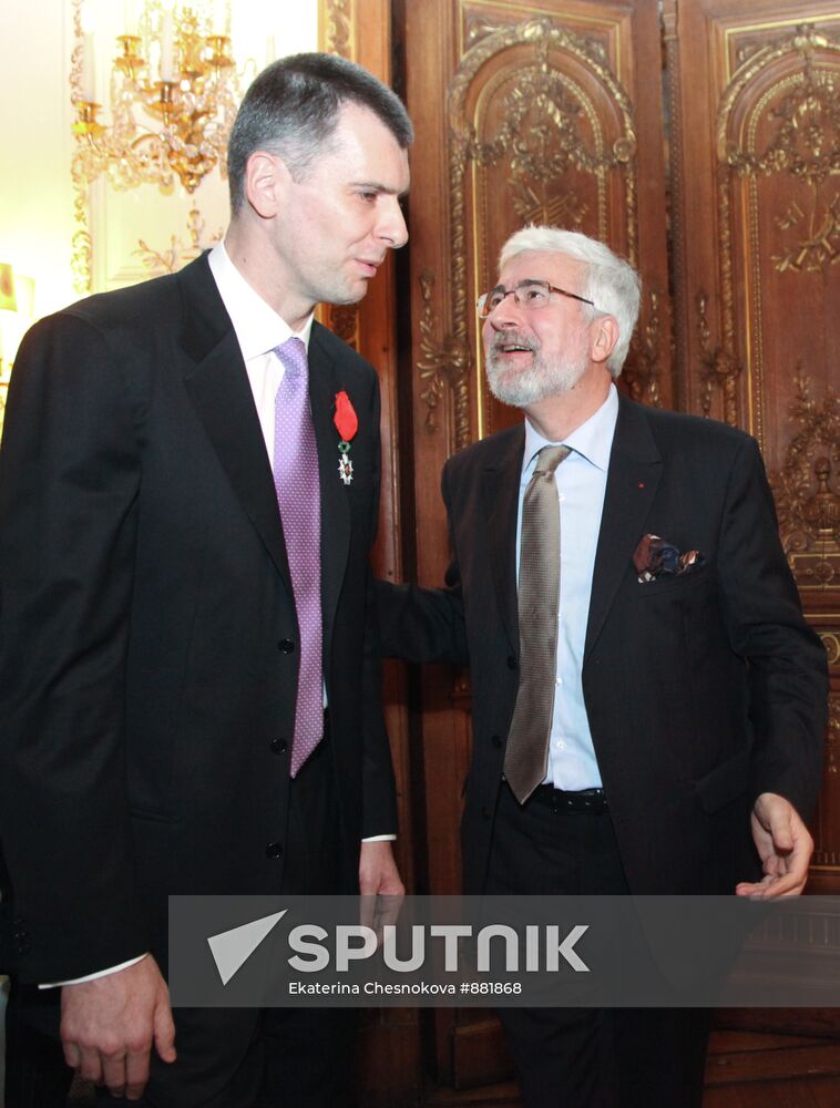 Jean de Gliniasty and Mikhail Prokhorov