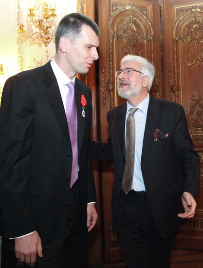 Jean de Gliniasty and Mikhail Prokhorov