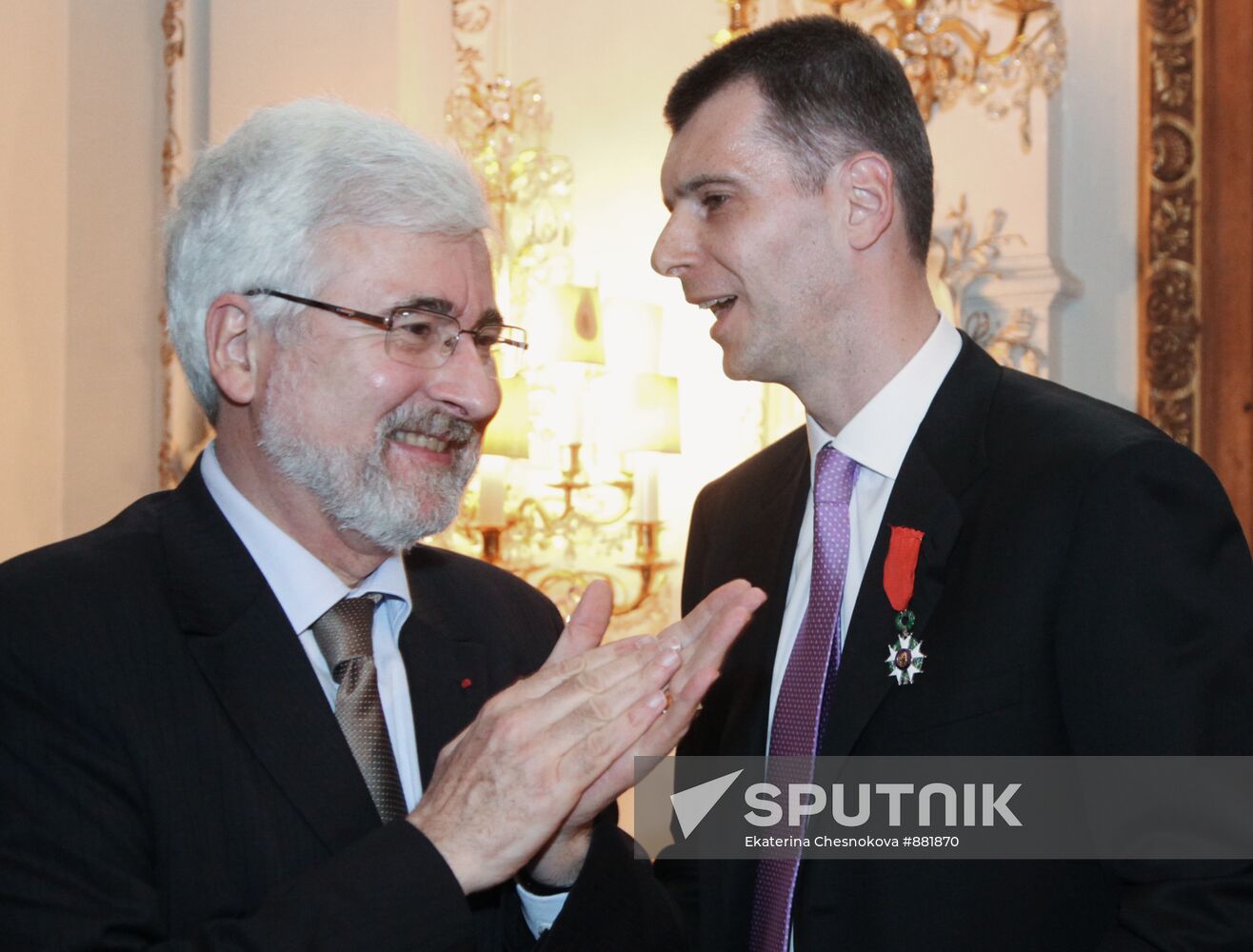 Jean de Gliniasty and Mikhail Prokhorov