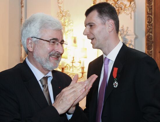 Jean de Gliniasty and Mikhail Prokhorov