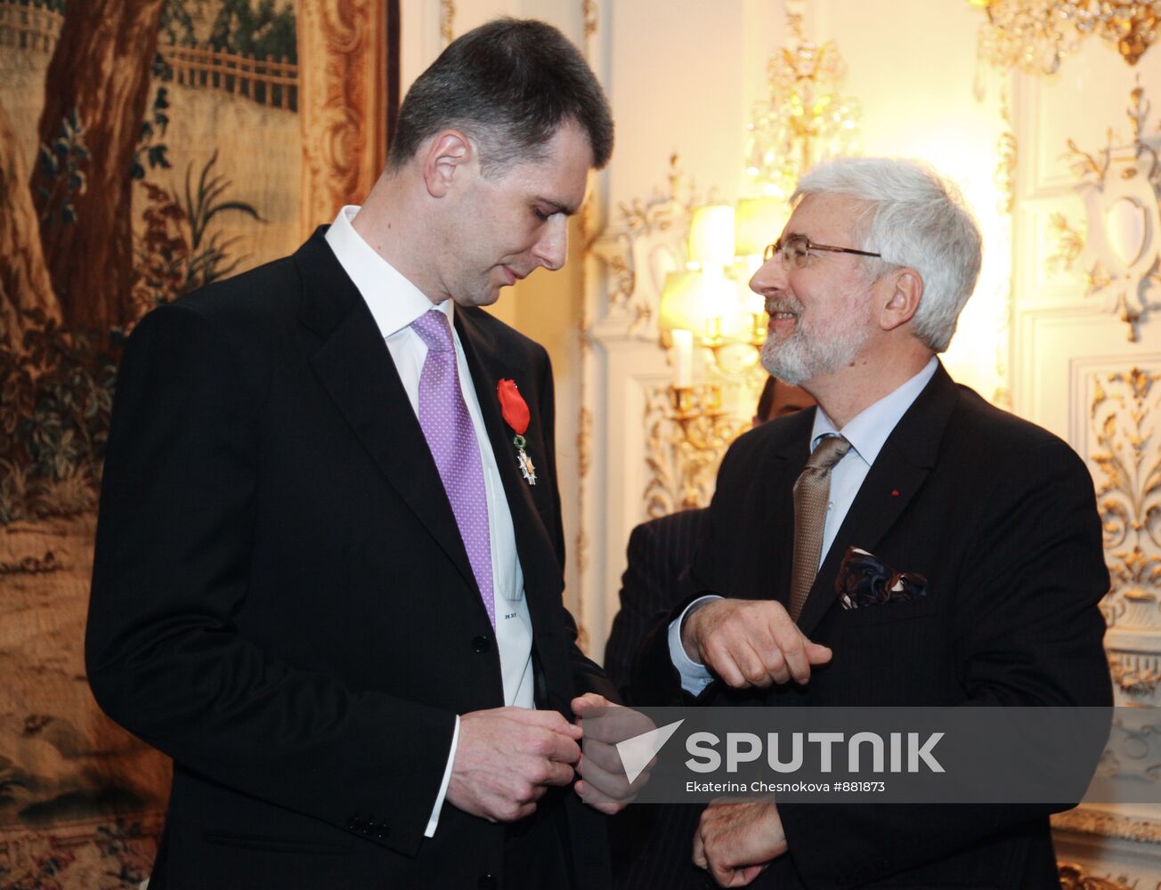 Jean de Gliniasty and Mikhail Prokhorov