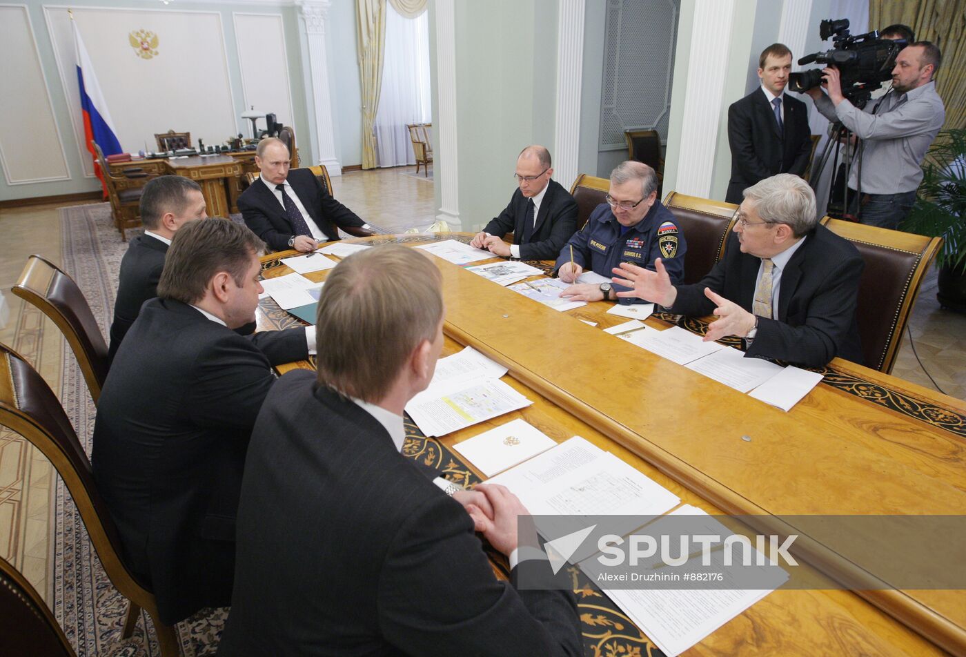 Vladimir Putin chairs a meeting in Novo-Ogaryovo