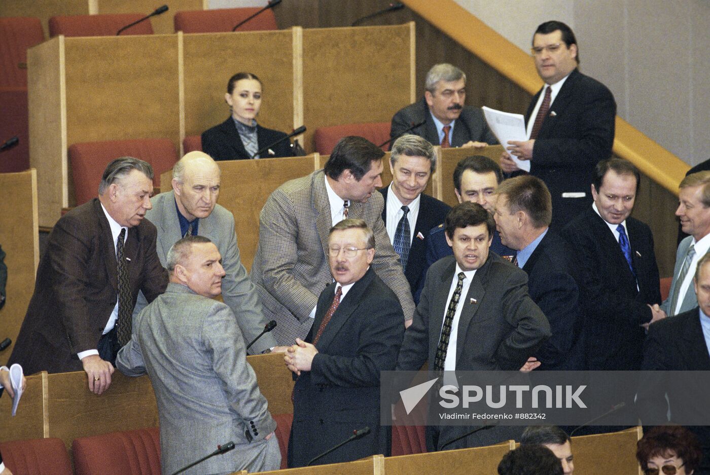 Russian State Duma session on impeachment of Boris Yeltsin