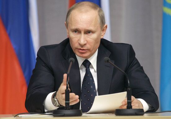 News conference of EurAsEC Council meeting participants