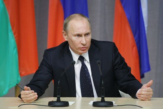 News conference of EurAsEC Council meeting participants