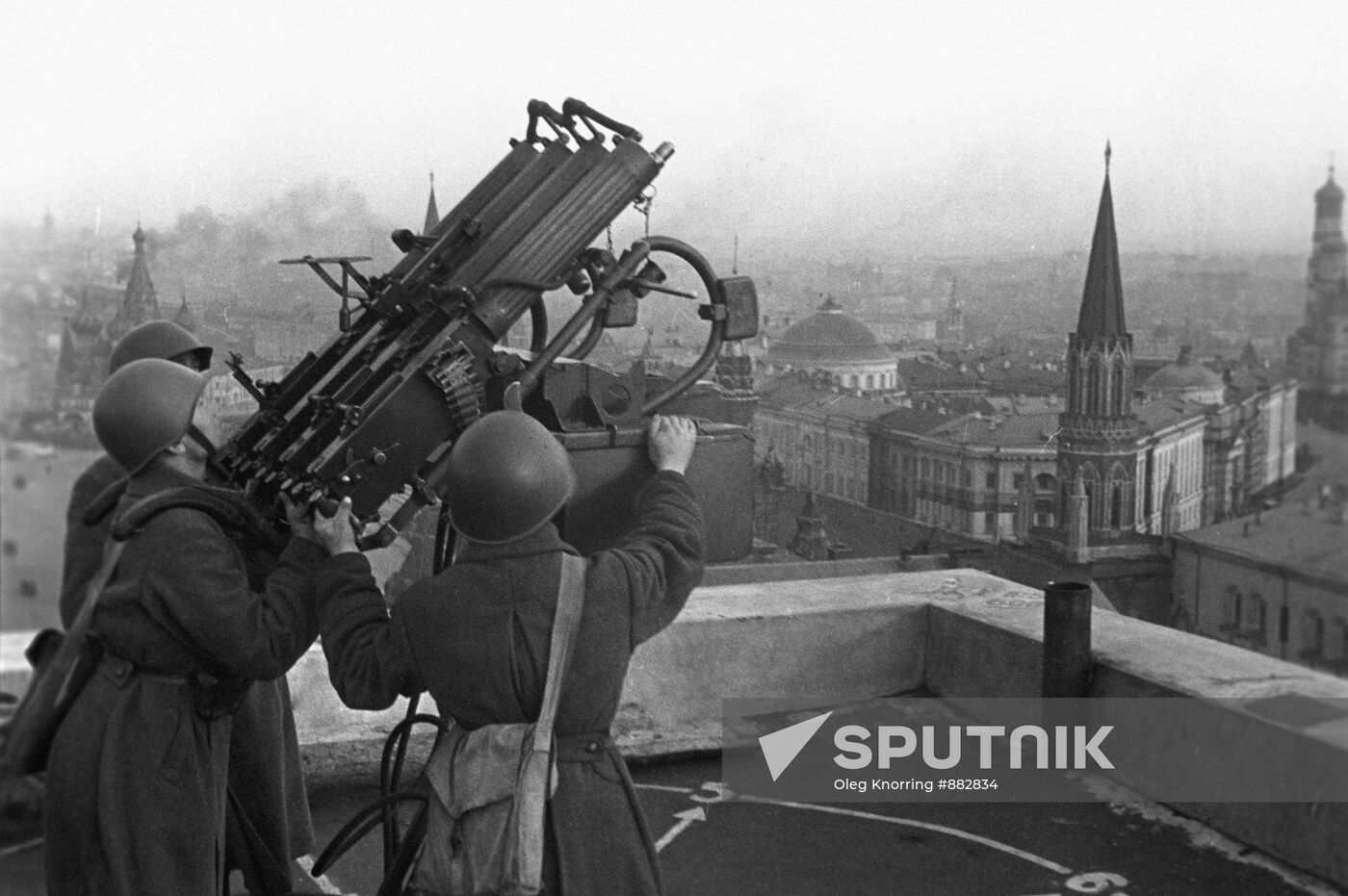 On the roof of Moskva Hotel