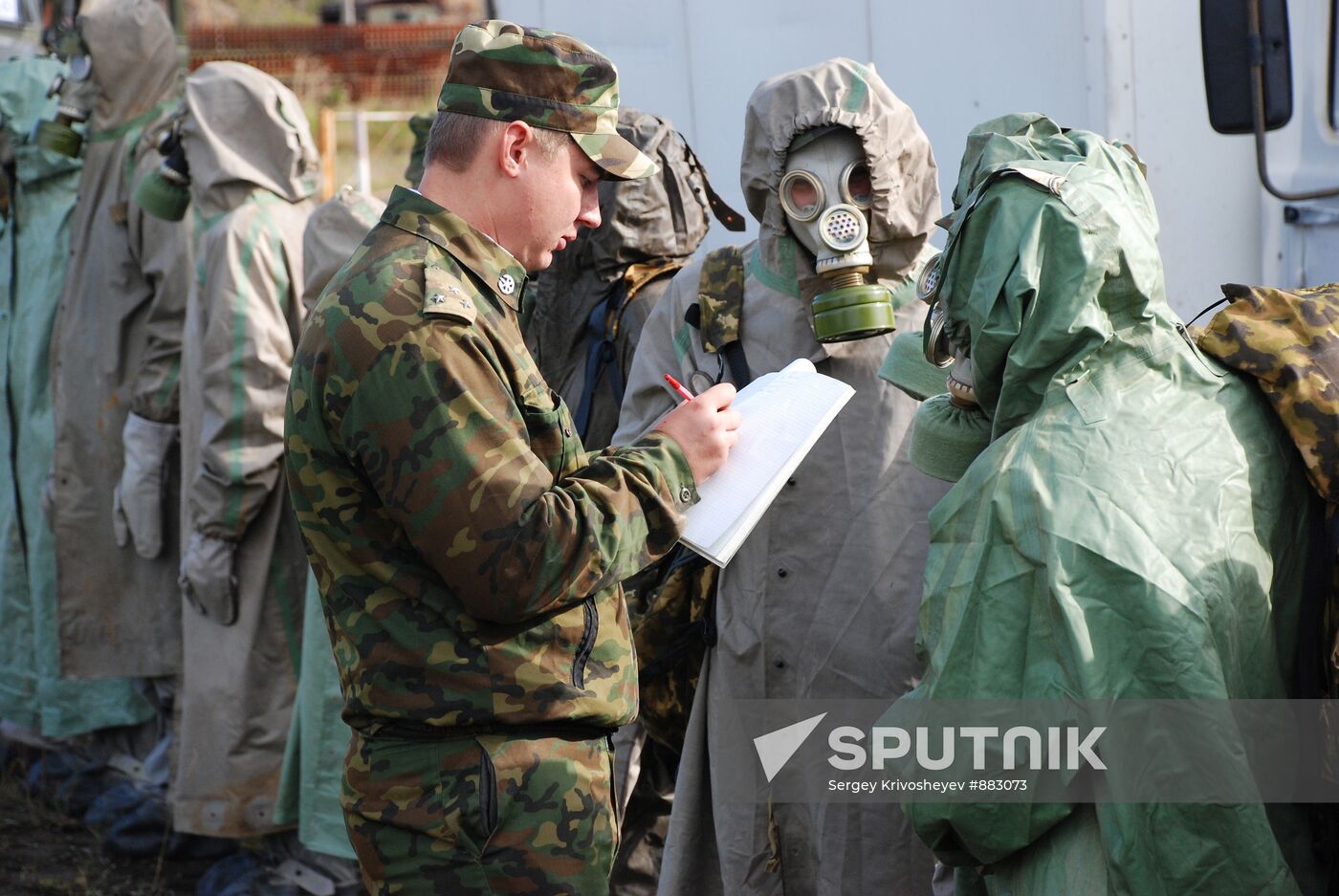 Chemical and nuclear warfare defense exercises