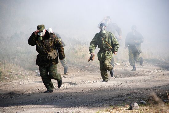 Chemical and nuclear warfare defense exercises