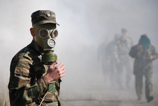 Chemical and nuclear warfare defense exercises