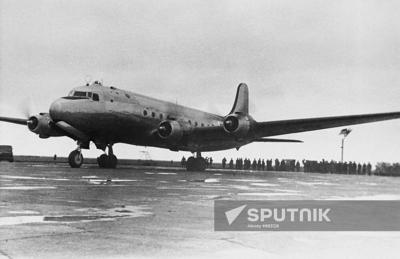 An aircraft at Simferopol airfield in February 1945