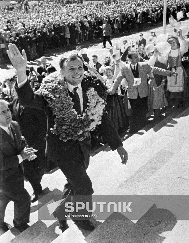 Yuri Gagarin visits Helsinki
