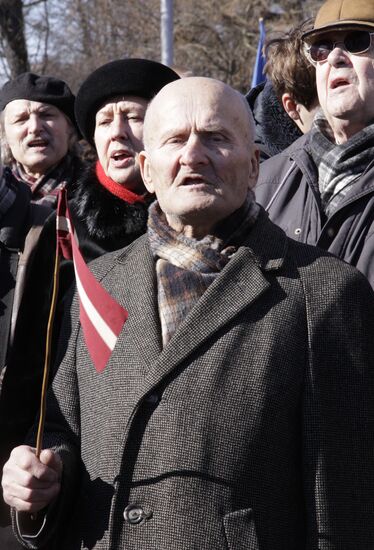 Waffen-SS veterans stage rally in Riga