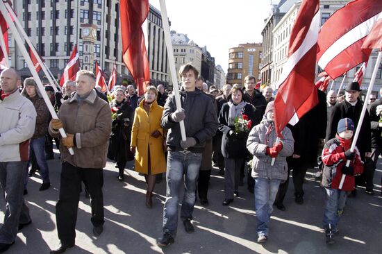 Waffen-SS veterans stage rally in Riga