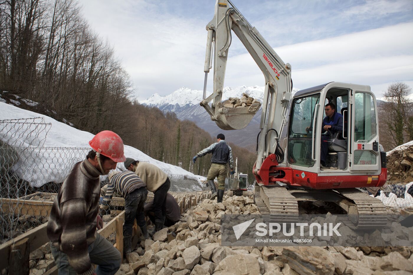 Sochi Olympic facilities construction site