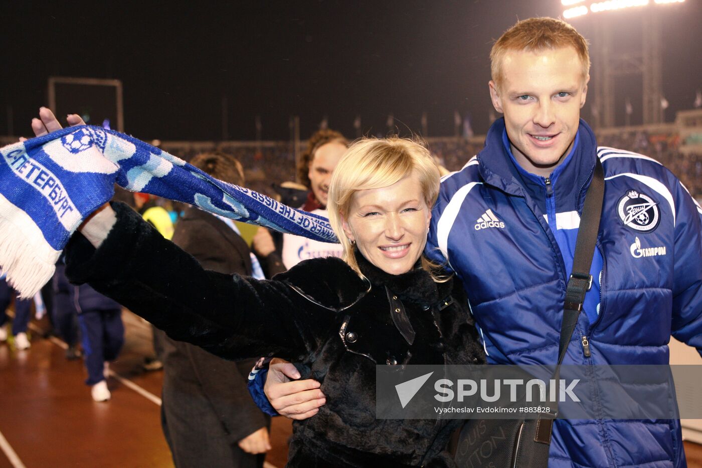 Vyacheslav Malafeyev with wife Marina