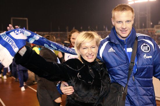 Vyacheslav Malafeyev with wife Marina