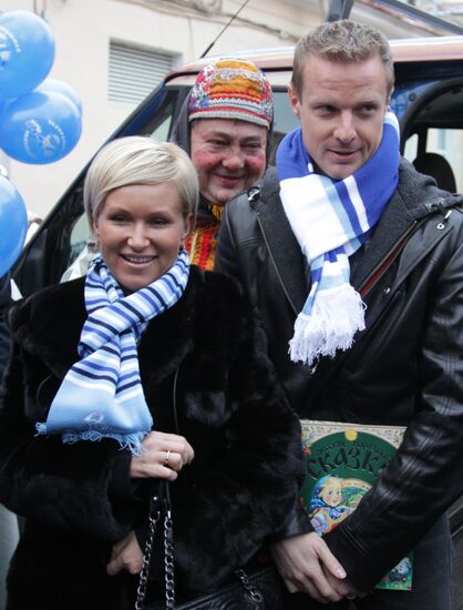 Vyacheslav Malafeyev with wife Marina