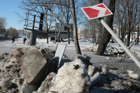 Car accident site where Vyacheslav Malofeev's wife died