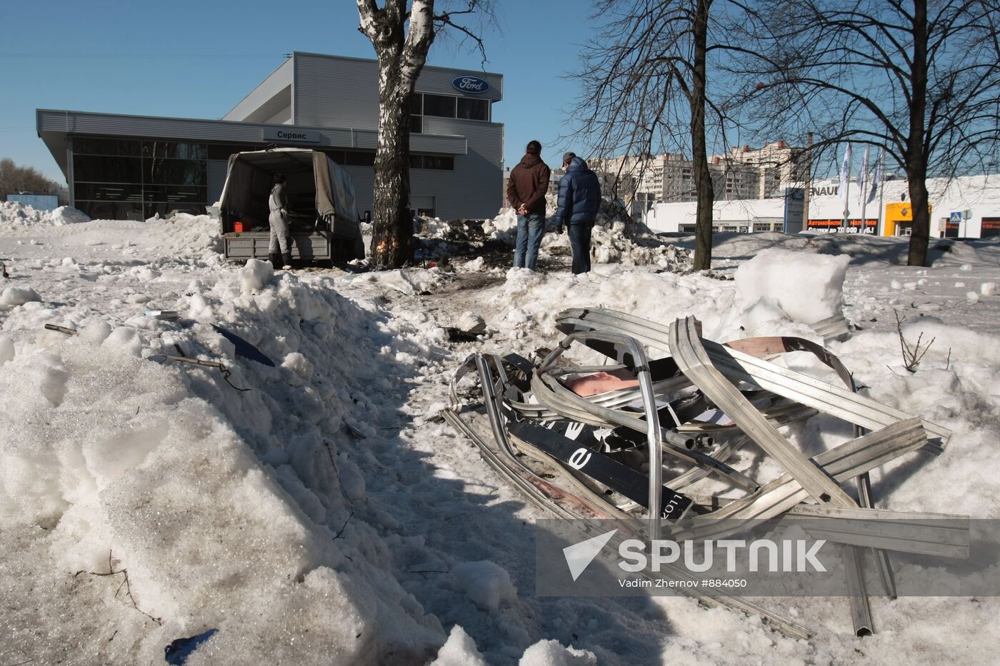 Car accident site where Vyacheslav Malofeev's wife died