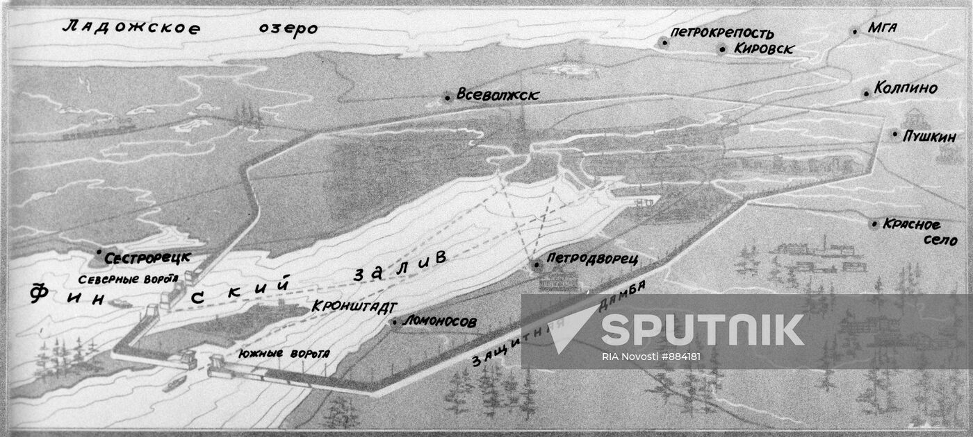 Anti-flood plans for Leningrad