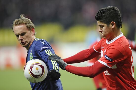 Football. UEFA Europa League. Spartak vs. Ajax