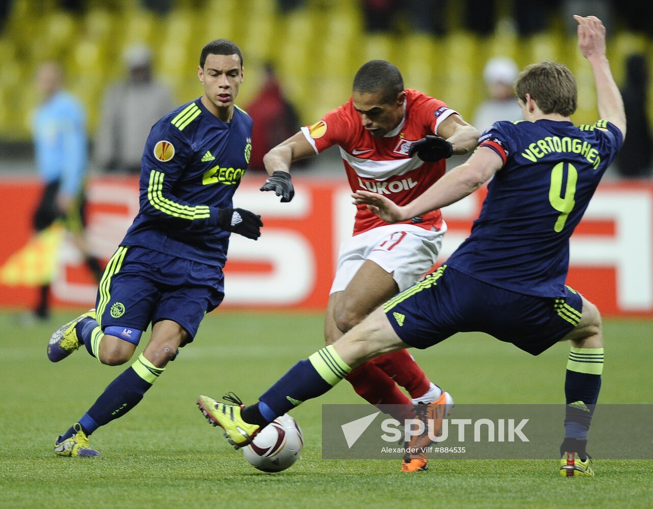 Football. UEFA Europa League. Spartak vs. Ajax