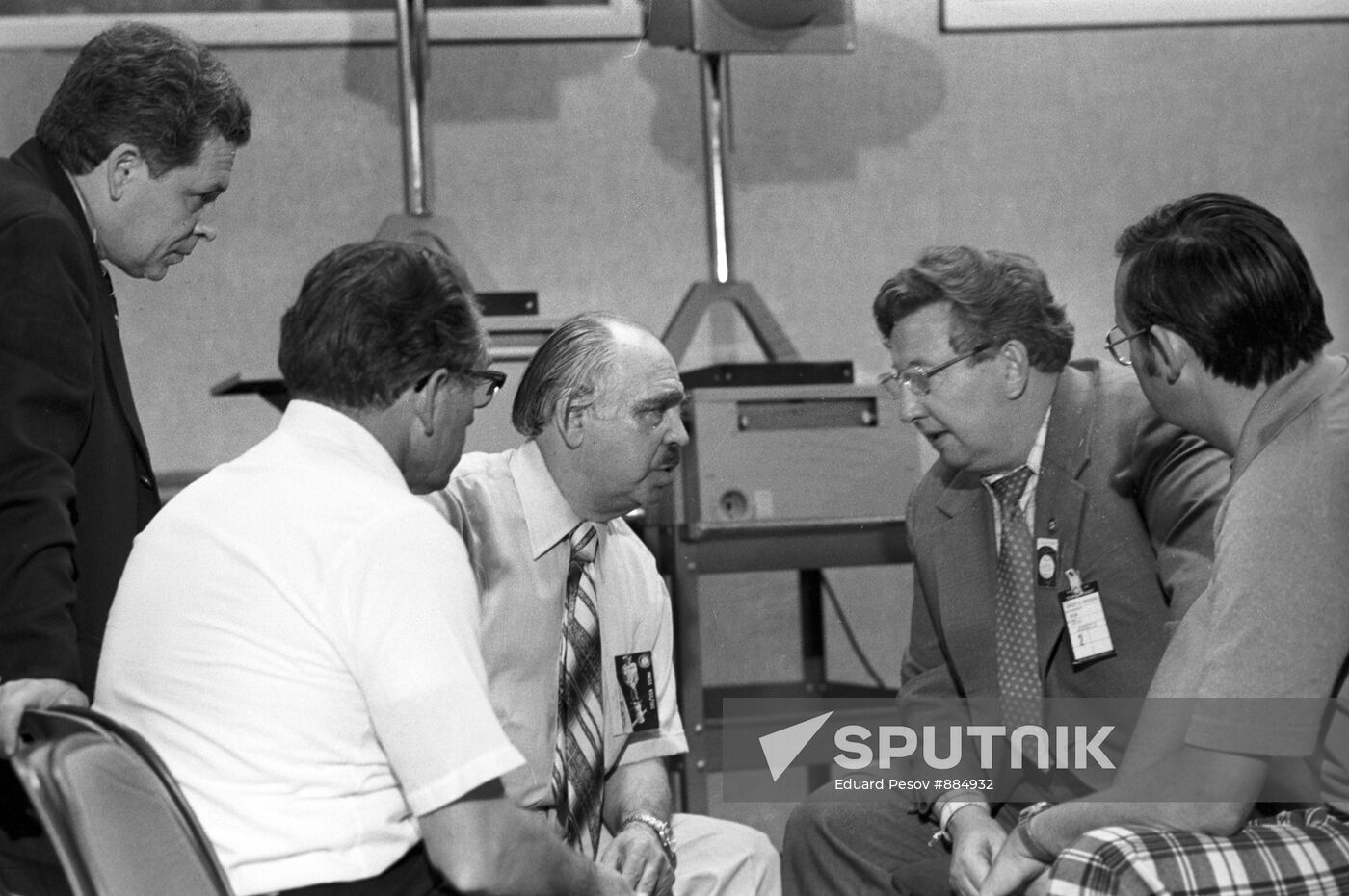 Genry Shapiro in the press centre at NASA Space centre