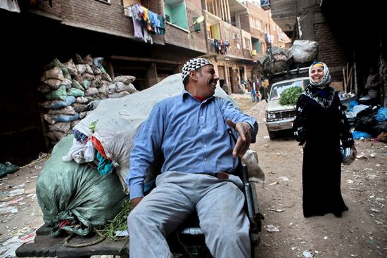 Garbage City in outskirts of Cairo, Egypt
