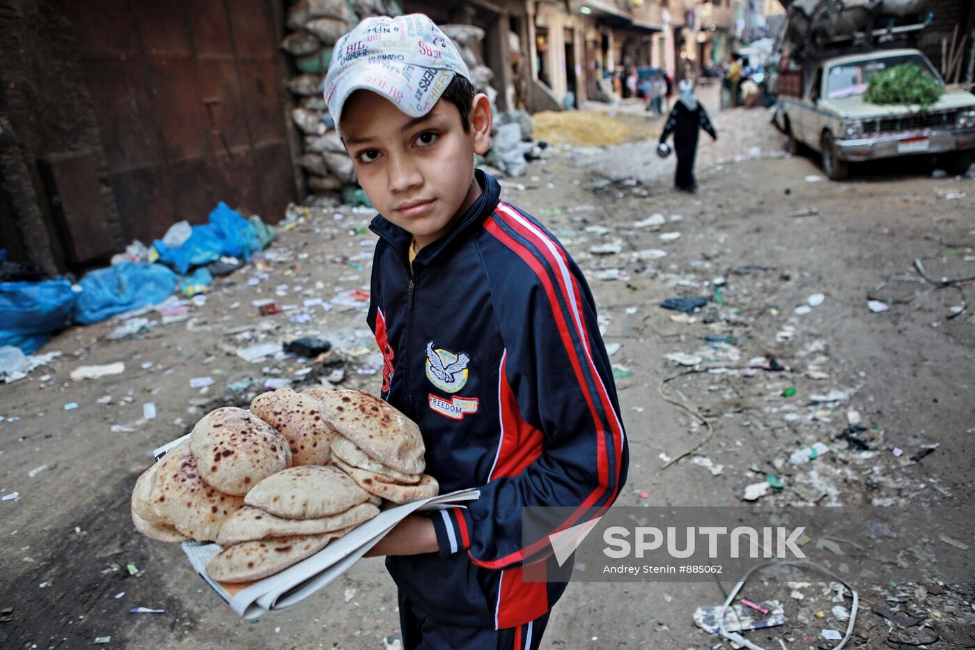 Garbage City in outskirts of Cairo, Egypt