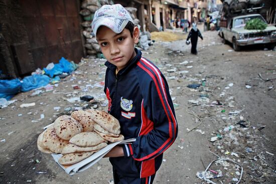 Garbage City in outskirts of Cairo, Egypt