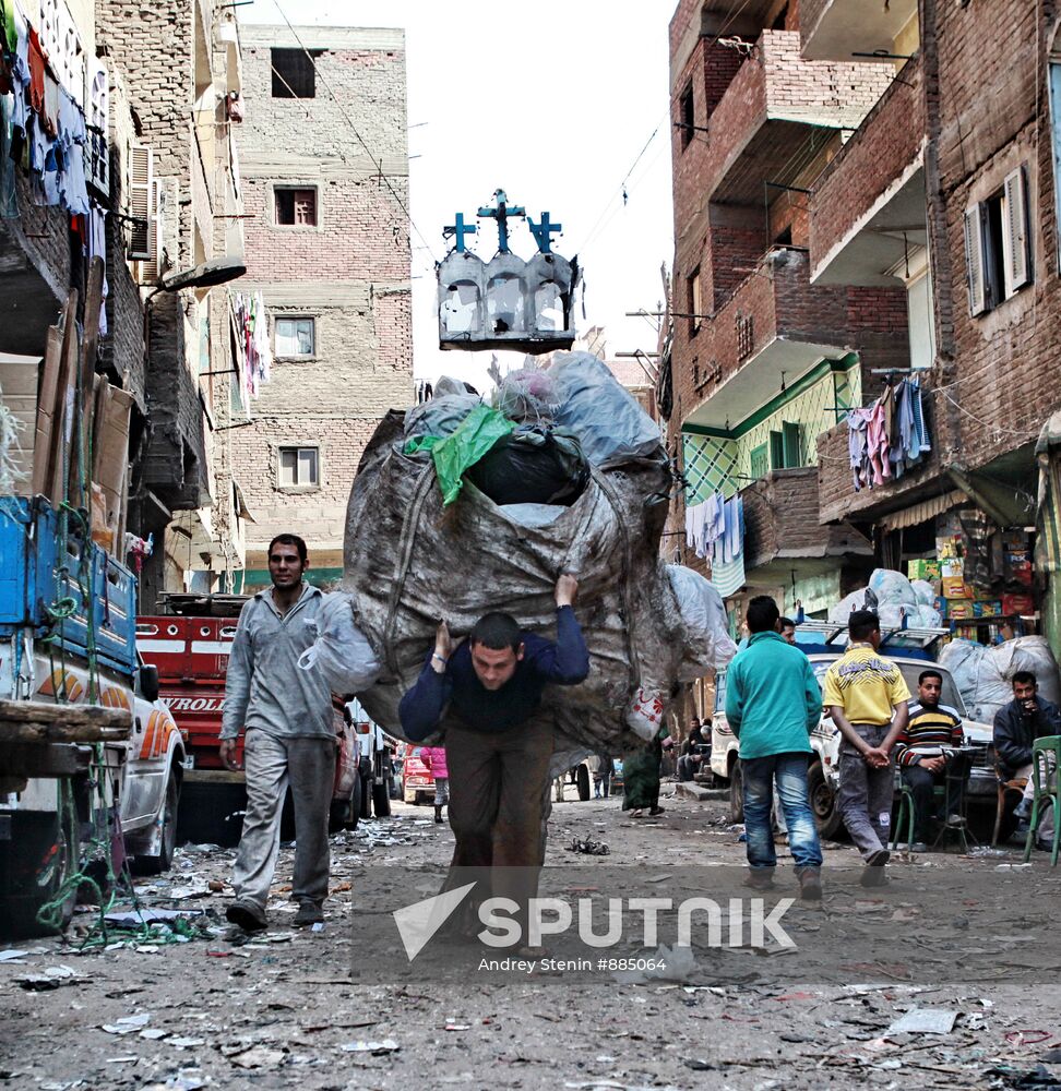 Garbage City in outskirts of Cairo, Egypt