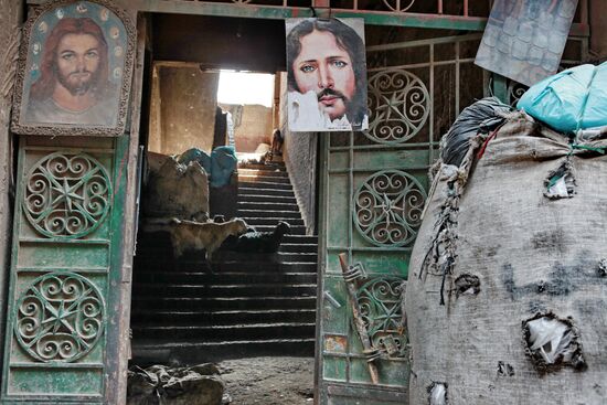 Garbage City in outskirts of Cairo, Egypt