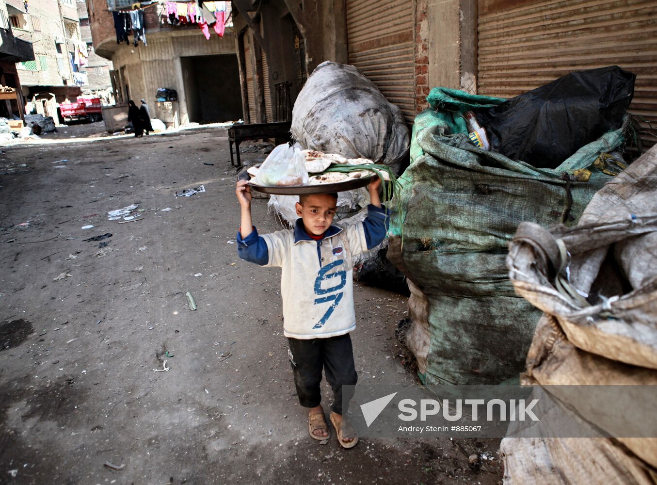 Garbage City in outskirts of Cairo, Egypt