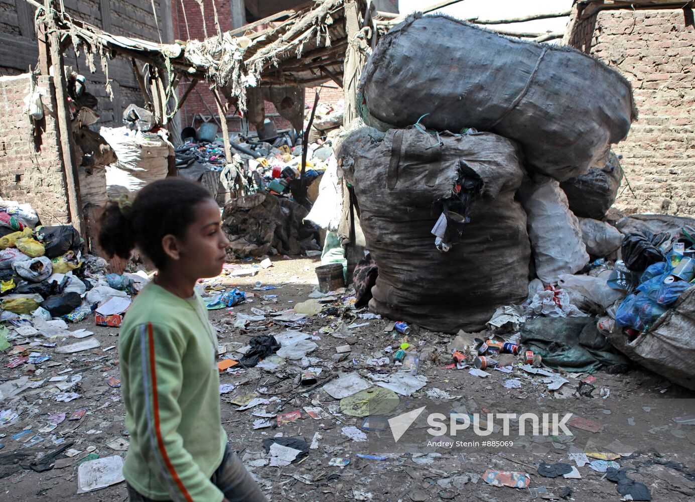 Garbage City in outskirts of Cairo, Egypt