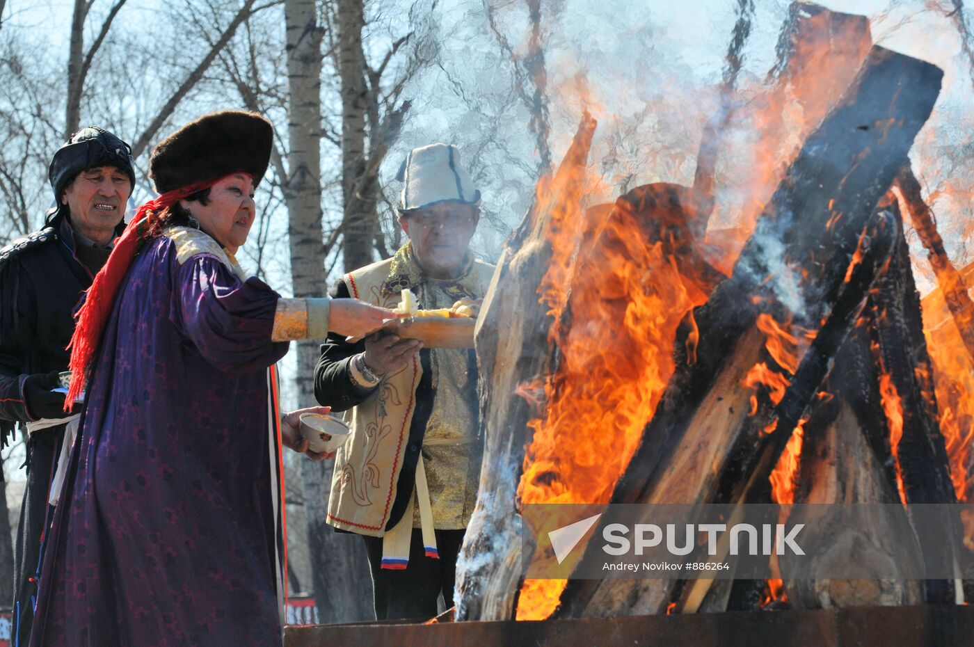 Khakassky ceremonial new year feast of Chyl Pazy in Abakan