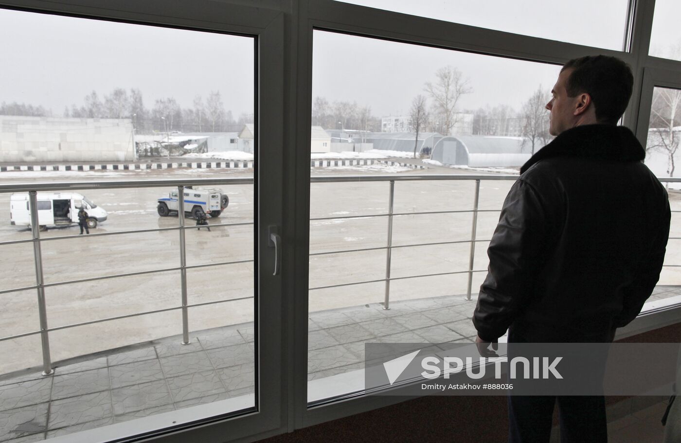 Dmitry Medvedev visits OMON riot police base "Bison" near Moscow