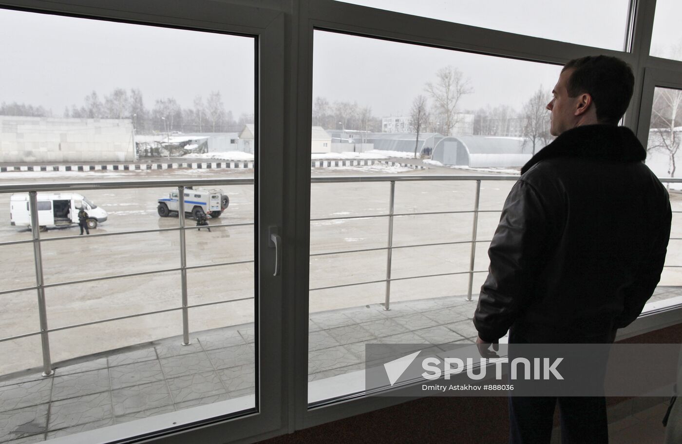 Dmitry Medvedev visits OMON riot police base "Bison" near Moscow