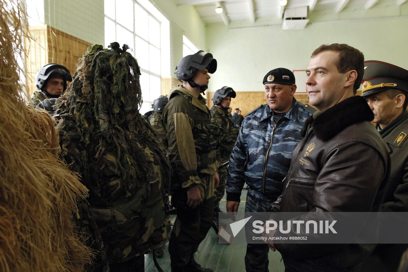 Dmitry Medvedev visits OMON police base "Bison" near Moscow