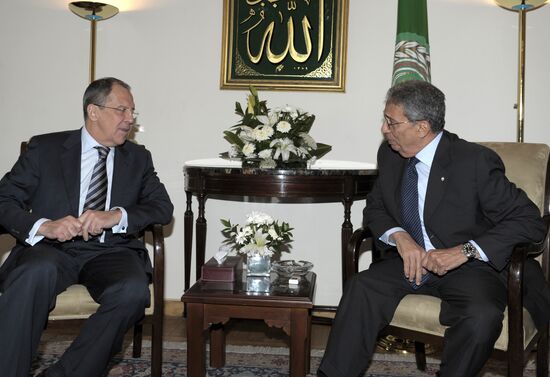Meeting of Sergei Lavrov and Amr Moussa in Cairo