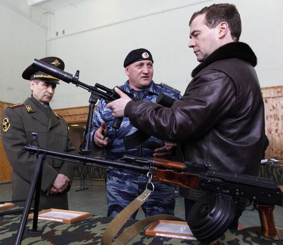 Dmitry Medvedev visits OMON police base "Bison" near Moscow