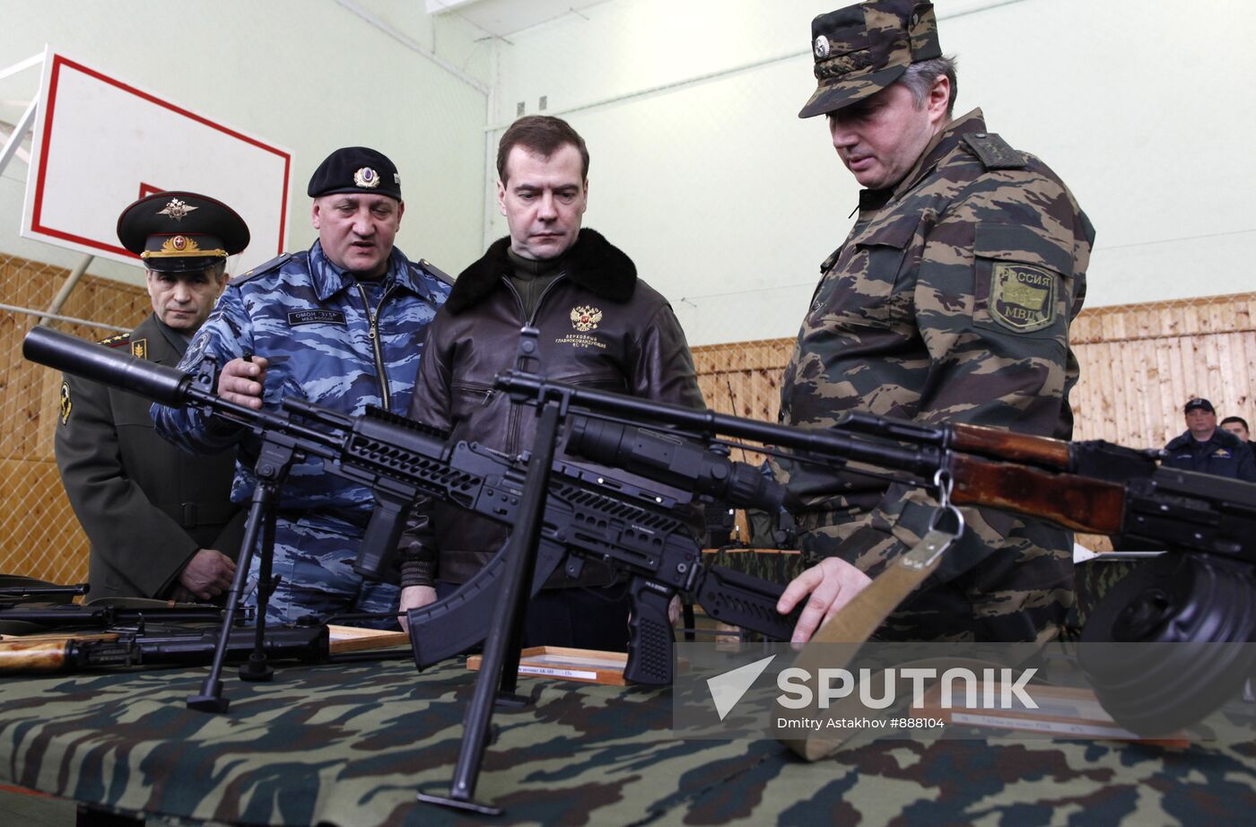 Dmitry Medvedev visits OMON police base "Bison" near Moscow