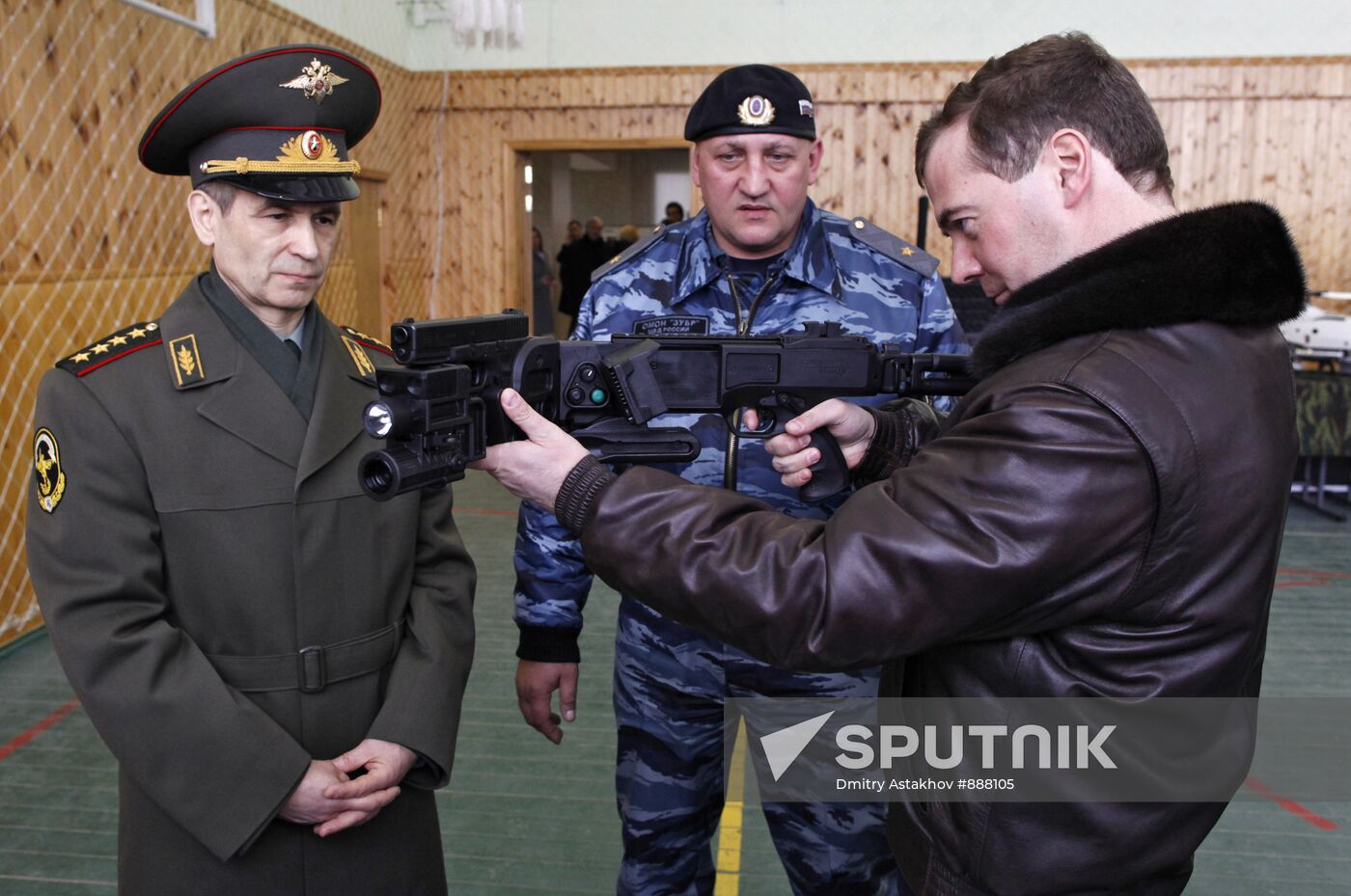 Dmitry Medvedev visits OMON police base "Bison" near Moscow